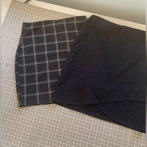 2 skirts for one. Talula black and Prettylittlething black/white/yellow plaid.